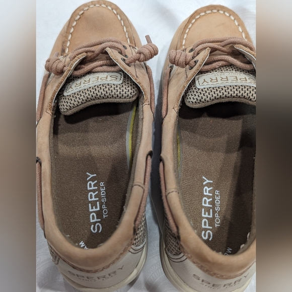 Sperry Girls Size 2M Shoresider 3 Eye Boat Shoe YG57681A Linen/Oat - Picture 5 of 7